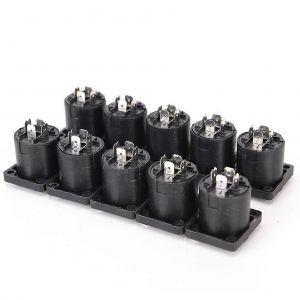 10Pcs Speakon 4 Pole Femelle Jack Compatible C&acirc;ble Audio Connecteur Panneau de Prise 26 * 31 * 336mm - Neuf