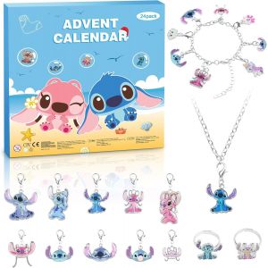 Calendrier De L'avent 2024 : Compte À Rebours De 24 Jours Pour Noël, Avec Bracelets À Faire Soi-Même Et Breloques De Dessin Animé Uniques, Décoration De Noël. - Neuf