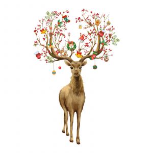 30 x 90 cm, 3 pi&egrave;ces de No&euml;l elk stickers muraux pour salle de s&eacute;jour et chambre &agrave; coucher - Neuf