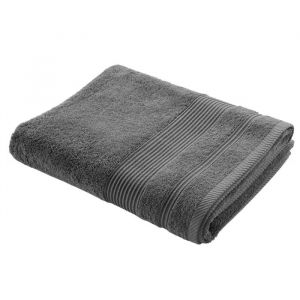 Serviette Ou Drap De Bain En Coton 90 X 150 Cm Tendresse Anthracite - Neuf