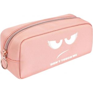 ERYI-Trousse Scolaire, Trousse À Crayons, Sac À Crayons, École Single Trousse, Trousse À Maquillage Pour L'École Et Le Bureau (Rose Don'T Touch) - Neuf