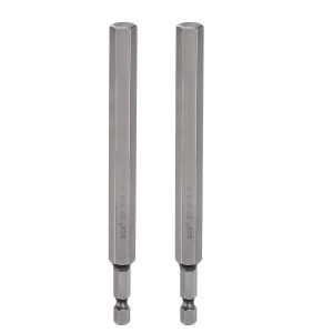 CHECARZHN--NO1-2Pcs H10.0 Clé À Tête Hexagonale Pour Foret 10Mm Métrique Pointe Plate 1/4" Tige Hexagonale 200Mm (8") Longue Magnétique Tournevis À Tête Hexagonale Douille Tournevis Industriel - Neuf