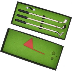 Chenquansarl-Ensemble De Mini Stylos De De Bureau Avec Putting Green, Stylos De Club De, Balles Et Drapeau, De Décoration De Bureau Amusant Pour Papa, Maman, Hommes, - Neuf