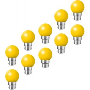 Ampoules Baïonnette B22 - Paquet De 10 Ampoule Led Feston 2 W (Équivalent 20w), Ampoule Écoénergétique Écoénergétique Colorée Blanc Chaud, Petites Ampoules De Noël Bc Cap - Neuf
