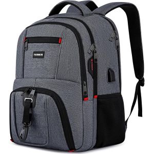 KALANKA-Sac à dos homme, sac à dos école supérieure université, sacs à dos pour ordinateur portable pour homme 15,6 et 17,3 pouces avec port USB - Neuf