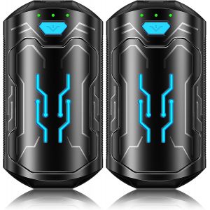 JGD-Lot de 2 chauffe-mains rechargeables, 6 000 mAh, 2 en 1, 3 modes de chauffage, chauffage de poche &eacute;lectrique USB rechargeable adapt&eacute; pour les sports de plein air, le camping, cadeaux chauds - Neuf