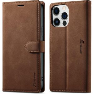 KALANKA-&Eacute;tui de protection en cuir de qualit&eacute; sup&eacute;rieure pour iPhone 14 Pro Max avec compartiment pour cartes - Compatible avec iPhone 14 Pro Max - Marron - Neuf