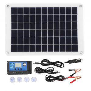 Kit De Panneau Solaire 15 W Chargeur De Batterie Solaire Portable Mainteneur 10 A 12 V 24 V ContrôLeur De Charge Solaire Pour Voiture Automobile Bateau Rv Remorque - Neuf