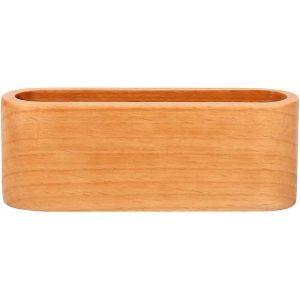 Porte-Carte De Visite En Bois,Organisateur De Bo&icirc;te De Rangement De Porte-Cartes En Bois (Couleur Bois) - Neuf