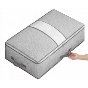 Sacs de rangement sous le lit - 2 pi&egrave;ces, 80 x 47 x 20 cm, tissu r&eacute;sistant pour ranger couettes et v&ecirc;tements - Neuf