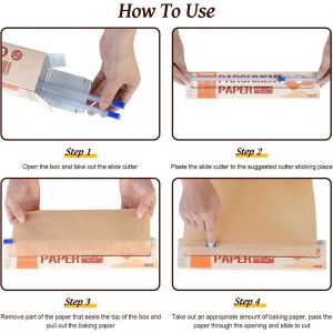 Subzonal-Papier Cuisson Rouleau 30 Cm X 60 M Avec Couteau À Découper, Papier Sulfurisé Antiadhésif De Qualité Supérieure Pour La Pâtisserie, La Cuisson, Le Barbecue, La Cuisson À La Vapeur Et La - Neuf