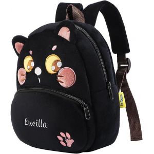 Sac &agrave; dos maternelle fille personnalis&eacute; brod&eacute; &ndash; Nylon imperm&eacute;able, l&eacute;ger et confortable - Neuf