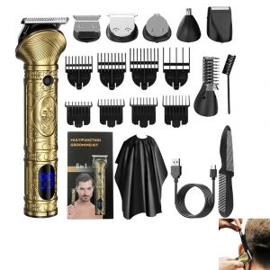 Kit De Tondeuse &Agrave; Barbe &Eacute;lectrique Avec Plusieurs T&ecirc;tes Pour La Coupe Et L'entretien Des Cheveux - Neuf