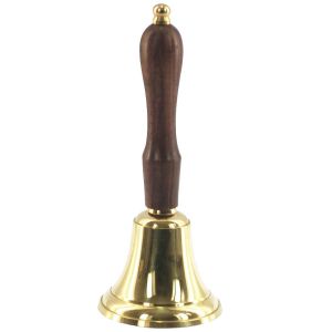 Cloche en laiton avec manche en bois 16.5 cm - Neuf