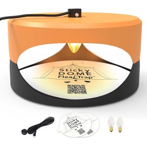 KALANKA-Piège à puces Sticky dôme avec Sticky Discs. sans Odeur, Naturel, pièges à Insectes, sûr pour Une Utilisation en intérieur, Les Enfants et Les Animaux (1 Flea Trap Orange and Black) - Neuf