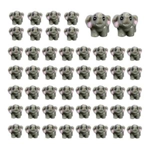 Lot De 50 Mini Figurines D'animaux En R&eacute;sine, Miniatures D'animaux Sauvages (&Eacute;l&eacute;phant) Jn-03 - Neuf