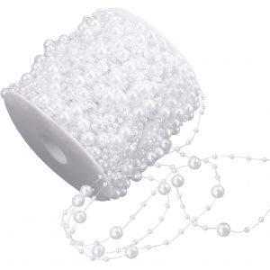 Kal-Ruban De Perles, 60m Ruban De Perles, Romantique, Pour Bouquet De Mariée, Décoration De Fête, Anniversaire, Décoration De Table De Baptême, Bricolage - Neuf