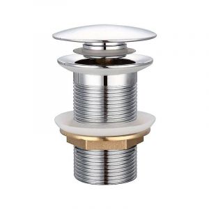 TRIOM Bonde de lavabo Standard-G 1 ¿ sans trop-plein Bonde de vidage universelle Bonde automatique pour lavabo en cuivre chromé Pour lavabo sans trop-plein - Neuf