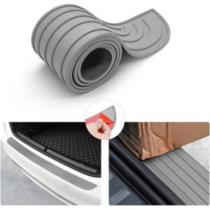 ERYI-Protection Pare Choc Voiture, Protecteur Porte Coffre En Caoutchouc, Résistant Aux Rayures Et Antidérapant, Convient À La Plupart Des Accessoires Extérieurs De Voiture (Gris/90X7Cm) - Neuf