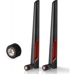 Antenne WiFi Bi-Bande 2.4 G 5.8 G Adaptateur RP-SMA 10 dBi 50 ohm Omnidirectionnel Antenne pour PC, Carte mère, routeur, caméra, Carte réseau PCI-E ASUS RT-AC68u - Neuf