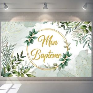 KALANKA-Banderole et Bannière de Baptême - Décoration pour Fille et Garçon - Mon Baptême - Neuf