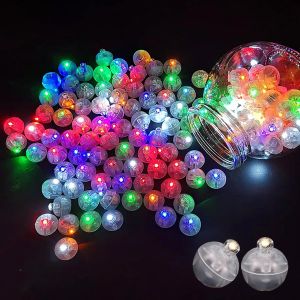 Boule Rond Ballon Lumineux Led,100 Pi&egrave;ces Rond Led Ballons Lumineux Int&eacute;rieure,Mini Led Ballons Lampes Pour D&eacute;coration Anniversaire Mariage No&euml;l Halloween Lanterne Papier(Couleur) - Neuf
