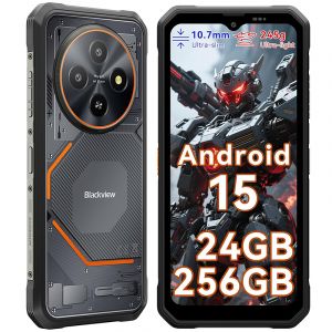 Blackview Fort 2 T&eacute;l&eacute;phone Portable Incassable 6.56" 24Go+256Go 5000mAh 16MP AI Cam&eacute;ra Smartphone Android 15 NFC Dual SIM GPS - Noir - Neuf