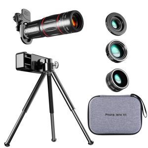 28X HD Mobile TéLéPhone CaméRa Lentille TéLescope Zoom Macro Objectif pour TéLéPhone Intelligent Fish Eye Lente Para Celular - Neuf