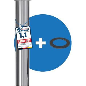KALANKA-® Tube plongeur universel de qualité supérieure de 300 mm pour siphon, rallonge 1 1/4"" x 300 mm (diamètre 32 mm), convient pour les siphons tubes, bouteilles, tasses et design + joint inclus. - Neuf