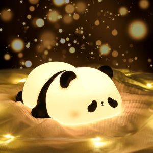 Bnhgc-Veilleuse Bébé, Rechargeable Veilleuse Enfant Panda, Silicone Lampe De Chevet Tactile Dimmable Pour Enfants Avec Câble De Charge Usb - Neuf