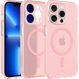 Magn&eacute;tique Coque Protection Cam&eacute;ra Pour Iphone 13 Pro Max Compatible Avec Magsafe Charge Sans Fil, Anti-Jaune Antichoc Anti-Rayures &Eacute;tui Housse Pour Iphone 13 Pro Max, Rose - Neuf