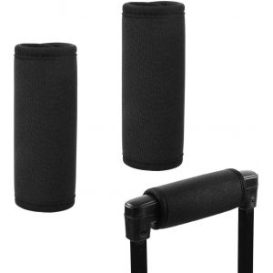 2 Pi&egrave;ces Housse De Poign&eacute;e De Valise, Enveloppe De Poign&eacute;e De Bagage N&eacute;opr&egrave;ne, Voyage Poign&eacute;e De Bagage Wrap, Poign&eacute;es De Bagage En N&eacute;opr&egrave;ne Confortables, Pour Bagages Et Valises(Noir) - Neuf