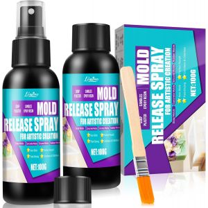 Mevronisshop-Spray De D&eacute;moulage - 200g Agent De D&eacute;moulage Professionnel Pour R&eacute;sine &Eacute;poxydique Et Fabrication De Bougies, Anti-Adh&eacute;rence, D&eacute;moulage Facile, Spray De D&eacute;moulage Pour &Eacute;poxy Adapt&eacute; &Agrave; Dive - Neuf