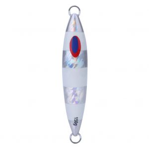 Leurre Artificiel De Peche Au Jigging, Leurre Lumineux Double Face, Leurre De Peche En Bateau, Accessoire De Peche (Argent Et Blanc), 150 G - Neuf