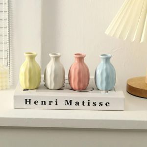 Mini Vase En C&eacute;ramique,Accessoires D'int&eacute;rieur,Vase En C&eacute;ramique,Ornement De Bureau,Arrangement De Fleurs,Vase Artistique,Vase D&eacute;coratif.S20 4pcs. - Neuf