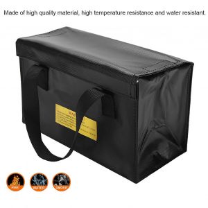 Sac de stockage de batterie Lipo Grand espace pour charger les batteries - Antid&eacute;flagrant,s&ucirc;r (noir) - Neuf