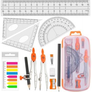Eryi-Ensembles De Géométrie Dessin Compas, Règles, Rapporteur, Pour Étudiants, Kit De Géométrie Mathématiques - Neuf