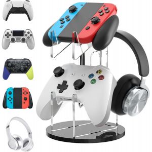 Kalanka-Support Manette: Support Manette Xbox, Support Switch, Support Casque Ggamer, Support Manette Ps5/Ps3/Ps4/Ps2/Switch Pro/Xbox, Support Pour 3 Manettes Et 1 Casque - Neuf