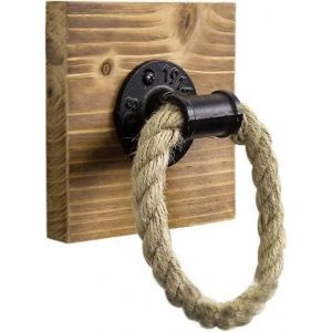 Nouveau produit,Porte-papier en rouleau Porte-papier Anneau Distributeur d'essuie-mains en bois Distributeur de papier Centre Porte-rouleau Porte-serviettes Porte-serviettes Armoire de base - Neuf