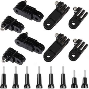 Bras Pivotant R&eacute;glable &Agrave; 3 Voies Fixation Pour Gopro Bras Pivotant Extension Adaptateur De Tr&eacute;pied Avec 8 Vis &Agrave; Serrage Pour Cam&eacute;ra Gopro Cam&eacute;ra De Sport,Noir 16 Pi&egrave;ces - Neuf