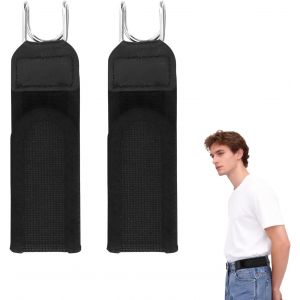 Kalanka-Lot De 2 Ceintures Sans Boucle - Ceinture Sans Boucle Avec Crochet En M&eacute;tal - Ceinture Tactique R&eacute;glable - Ceinture &Eacute;lastique Invisible Sans Boucle - Pour Homme Et Femme - Neuf