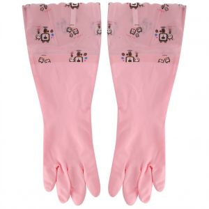 Hjlian Lot De 2 Paires De Gants De Nettoyage Et De Vaisselle A Manches Longues, Impermeables, Accessoires De Cuisine, Rose - Neuf