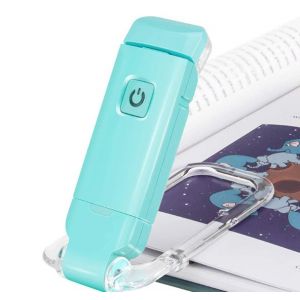 Lampe De Lecture Verte Rechargeable Par Usb, Luminosité Réglable, Pince Led Pour Lecture Au Lit - Neuf