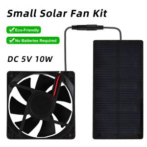 Ventilateur à éNergie Solaire Pour Camping En Plein Air Petit Ventilateur Solaire Avec Kit De Ventilateur De Panneau Solaire 3000 Tr/Min Ip65 éTanche ¿C Polyvalent Pour Les Maisons, Camping-Cars, Serres, Animaux Domestiques - Neuf