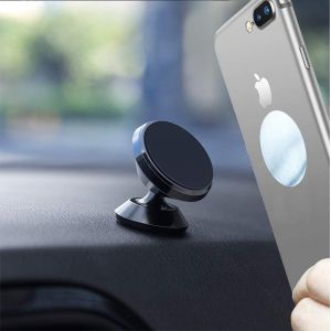 Kal-Support Telephone Voiture Magnetique, Rotation 360° Porte Telephone Voiture Aimanté Universel, Aimant Telephone Voiture Compatible Avec Iphone Samsung Galaxy Huawei Gps Etc. - Neuf