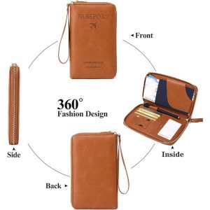 &Eacute;tui For Passeport Rfid Rowgins,Portefeuille Multifonction Rfid,&Eacute;tui For Passeport For Vos Essentiels De Voyage,&Eacute;tui For Passeport De Voyage For Hommes Et Femmes(Peacock Blue) - Neuf