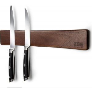 Eryi-Porte Couteaux Aimanté En Bois Avec Aimant Extra Puissant, Barre Magnétique Pour Couteaux Pour Les Couteaux, Les Ustensiles Et Les Outils, 40cm/16in - Neuf