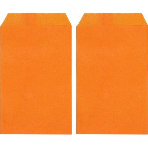 Orange Plat Petit Papier Sulfurisé Sachets Enveloppes 2 3/4"" x 4 1/2"" (7 x 11,5cm) Paquet de 100-Friandise Bonbons Mariage Confettis Lancer - Neuf