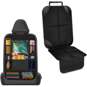 Cmjaagur-Protecteur De Si&egrave;ge Arriere De Voiture, 2 Pi&egrave;ce Protecteur De Si&egrave;ge Arriere De Voiture Compatible Isofix Protection Siege Voiture Oxford Protections De Si&egrave;ges Arri&egrave;re Enfant Pour Berline[M2767] - Neuf