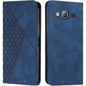 JGD-Coque pour Samsung Galaxy J3 2016 / J310, Premium Flip Housse &Eacute;tui Protection Rabat Clapet Portefeuille Phone Cover Magn&eacute;tique [Porte Cartes] Antichoc B&eacute;quille Cover (Bleu) - Neuf